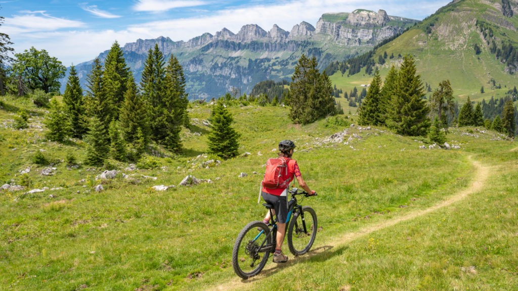 VTT dans les montagnes