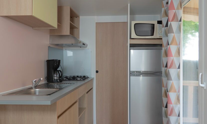 Cuisine d'un mobil-home Confort