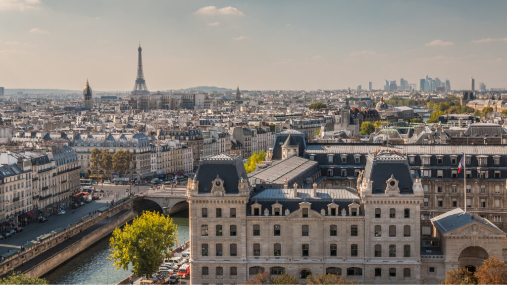 Vue aérienne de Paris