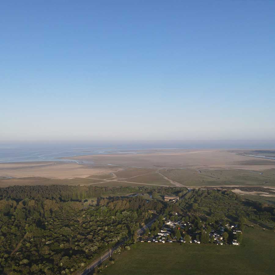 Camping les 3 Sablières vu du ciel