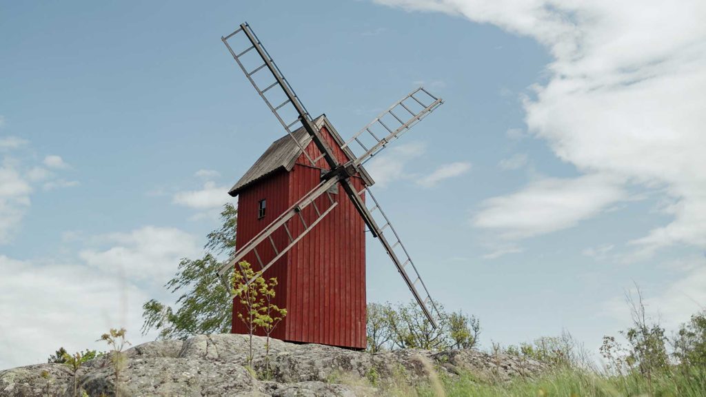 Moulin sur Zero Island en Suède