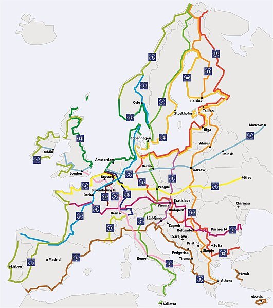 Les tracés de l'EuroVélo