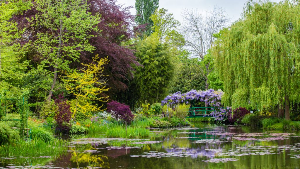 Jardins de la maison de Claude Monet sur le parcours de la Seine à vélo