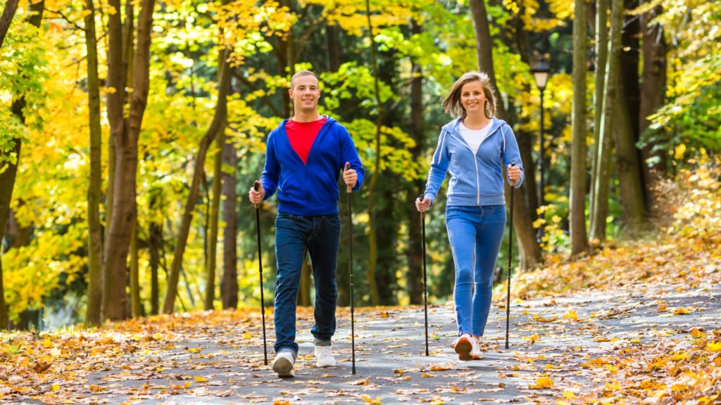 marche nordique en automne