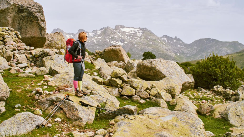 Randonneuse sur le GR20